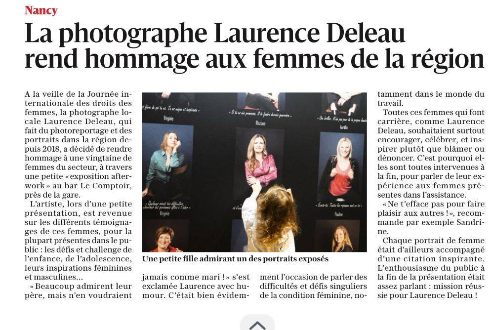 Laurence Deleau expose 20 portraits de femmes